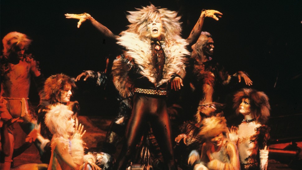 Terrence Mann (center) in the original Broadway production of Cats.