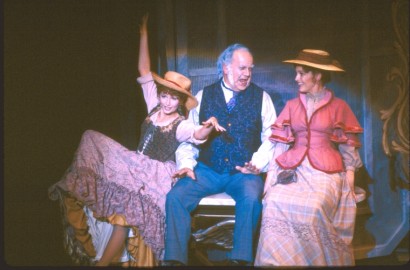 Beth Austin, Ted Thurston, and Jill Eikenberry in <i></noscript>Onward Victoria</i>“><figcaption><span class=